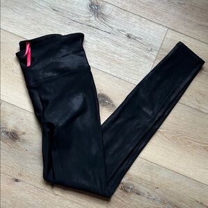 Spanx Shiny Black Leggings
